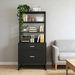 Spacious Filing Cabinet,Height File Cabinet,Stable Cabinet With Open Bookcase_maomaolike.com