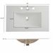 CREASION 30" White Freestanding Bathroom Vanity With Ceramic Sink, Full-Extension Soft Close Drawers, Fluted Design_maomaolike.com