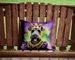 Kerry Blue Terrier King Of Mardi Gras Throw Pillow Machine Washable, Indoor Outdoor Decorative Pillow For Couch, Bed Or Patio, 14Hx14W_maomaolike.com