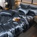 Pure Color Ice Silk Cool Quilt Cover Bed Sheet Bedding_maomaolike.com