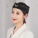 Hot Sale Hat Solid Color Embroidery Badge Air Hostesses Woolen Formal Uniform Lady Stewardess Beret For Performance_maomaolike.com