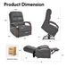 Power Lift Recliner Chair For Elderly, Recliner Chair With Massage & Heat, Electric Leather Lift Recliner Chair For Living Room With Side Pocket, Charcoal Gray_maomaolike.com