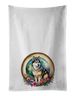 Alaskan Malamute And Flowers Kitchen Towel Set Of 2 White Dish Towels Decorative Bathroom Hand Towel For Hand, Face, Hair, Yoga, Tea, Dishcloth, 19 X 28", White_maomaolike.com