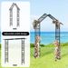 Metal Garden Arch With Adjustable Width W42.52''~W78.15'' Climbing Plants Support Rose Arch Outdoor Black_maomaolike.com