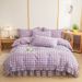 Wholesale INS French Retro Ruffled Pure Four-Piece Princess Style Full Bed Skirt Washed Cotton 4-Piece Set_maomaolike.com