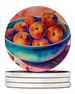Colorful Peaches Large Sandstone Coasters Pack Of 4 Absorbent Round Coasters Decor Gifts For Men Or Women, 4 In, Multicolor_maomaolike.com