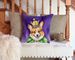 Corgi King Of Mardi Gras Throw Pillow Machine Washable, Indoor Outdoor Decorative Pillow For Couch, Bed Or Patio, 14Hx14W_maomaolike.com