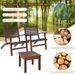 3 Pieces Outdoor Wooden Patio Rattan Furniture Set_maomaolike.com
