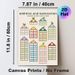 Addition & Subtraction Number Houses Math Table Painting Poster, Pastel-toned House-shaped Arithmetic Chart Poster, Practical Guide For Mastering_maomaolike.com