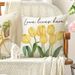 Hot Selling Yellow Bicycle Tulip Pattern Living Room Bedroom Sofa Decorative Pillow Case_maomaolike.com
