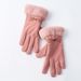 Autumn and winter warm gloves ladies plus velvet thick hair mouth outdoor cycling driving sports touch screen de velvet gloves women_maomaolike.com