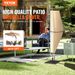 Patio Umbrella Cover For 7ft To 13ft Offset Umbrellas, Water Resistant PU 2000mm, Outdoor Umbrella Cover With Zipper And Rod, Beige_maomaolike.com