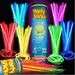Glow Sticks Party Supplies 100pk - 8 Inch Glow In The Dark Light Up Sticks Party Favors, Glow Decorations, Neon Party Glow Necklaces And Glow Bracelets With Connectors_maomaolike.com
