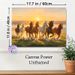 Running Horses Painting Poster, Vibrant Realistic Sunset Grassland Scene Poster, Dynamic Energetic Design, Ideal For Living Room And Office Wall Decor_maomaolike.com