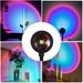 Rainbow Projection USB Decorative Sunset Atmosphere Lamp, Multi-angle Rotatable, Suitable For He Living Ro And_maomaolike.com