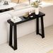 Solid Rubber Wood Console Table 43 Inch Narrow Entryway Table With Thick Table Top And Stable Base For Entryway, Hallway, Living Room And Bedroom_maomaolike.com