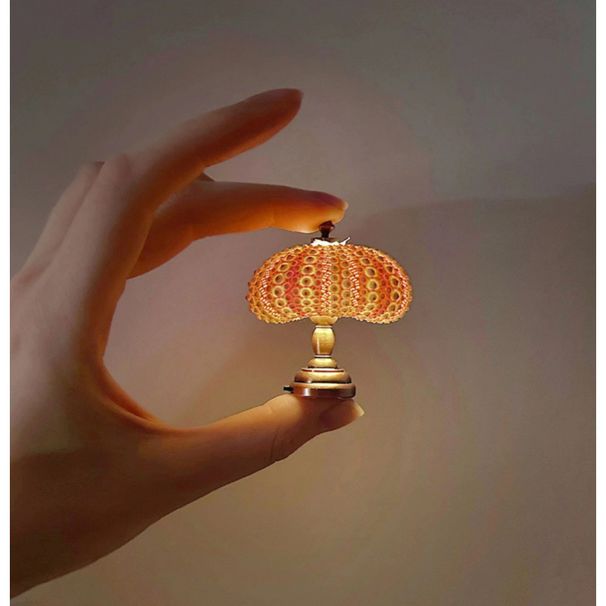 Vintage Luminous Sea Urchin Shell Night Light Desktop Atmosphere Lamp Bedroom Living Room Decoration_maomaolike.com