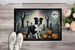 Border Collie Spooky Halloween Doormat Front Door Mat Indoor Outdoor Rugs For Entryway, Non Slip Washable Low Pile, 24H X 36W_maomaolike.com