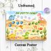 Dinosaur Potty Chart Painting Poster, Gentle Watercolor Desert Dinosaur Scene Poster, Functional Design To Track Potty Training Progress, Suitable For_maomaolike.com