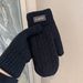 Sports Gloves Skiing Cycling Motorcycle Hiking Touch Screen Gloves Men's Fleece-thickened Warm Gloves Windproof Wool Knit Double Layer_maomaolike.com