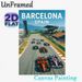 Barcelona F1 Racing Painting Poster, Vibrant Dynamic Race Track Scene Poster, Captures Thrilling Motorsport Action, Ideal For Game Room, Sports-themed_maomaolike.com