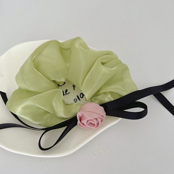 Women's Hair Accessories Head Flower High-end Hair Accessories Large Intestine Hair Ring Headdress Net Red Rose Hair Rope_maomaolike.com