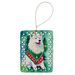 Samoyed Christmas Porcelain Ornament Christmas Tree Hanging Decorations For Home Christmas Holiday, Rectangle, Gift, Multicolor_maomaolike.com