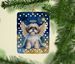 Shih Tzu My Angel Porcelain Ornament Christmas Tree Hanging Decorations For Home Christmas Holiday, Rectangle, Gift, Multicolor_maomaolike.com