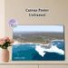 Surfers Point Coastal Painting Poster, Stylized Flat-toned Coastal Landscape Poster, Serene Seaside Scenery Ideal For Home, Office And_maomaolike.com