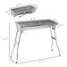 Portable Charcoal Grill, Stainless Steel Folding Outdoor BBQ Grill For Backyard Cooking, Camping, Picnic, Party, Tailgating And Travel With Pan, Grill Rack, Shelves, Hooks_maomaolike.com