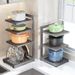 Under sink pot storage rack cabinet countertop layered preparation pot cover rack adjustable home multi layer kitchen pot rack_maomaolike.com
