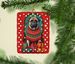 Mastiff Holiday Christmas Porcelain Ornament Christmas Tree Hanging Decorations For Home Christmas Holiday, Rectangle, Gift, Multicolor_maomaolike.com