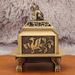 Brass Incense Chinese Style Home Office Aromatherapy Vintage Antique Four Mythical Beasts Square Burner Metal Craft_maomaolike.com