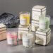 Cross-Border E-commerce Soy Wax Creative Transparent Glass Jar Aromatherapy Candle Wholesale 12 Flavors Fragrance_maomaolike.com