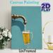 Creative Beer Themed Painting Poster, Whimsical Surreal Scene Poster, Unique Eye-catching Decor Ideal For Home Bar, Kitchen Or Lounge_maomaolike.com