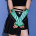Christmas Winter gloves Christmas sleeves bow striped knee high socks long socks bow pom pom Christmas socks_maomaolike.com