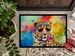 Hippie Animal Leopard Doormat Front Door Mat Indoor Outdoor Rugs For Entryway, Non Slip Washable Low Pile, 24H X 36W_maomaolike.com
