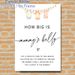 Baby Shower "How Big Is Mommy's Belly" Painting Poster, Delicate Watercolor Onesies & String Lights Poster, Interactive Game Prop Ideal For Baby_maomaolike.com