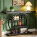 Console Table, Industrial 4-Tier Sofa Entryway Table With Circle Base_maomaolike.com