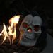 Fire Pit Demon Skull Gas Log For Ventless Vent Free, Propane, Gel, Ethanol, Electric, Outdoor Fireplace And Fire Pit, Halloween Decor - Patent Pending_maomaolike.com