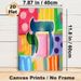 Abstract Cat Silhouette Painting Poster, Vibrant Watercolor Style Poster, Artistic Abstract Cat Design With Colorful Geometric Elements, Ideal For_maomaolike.com