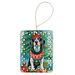 Bluetick Coonhound Christmas Porcelain Ornament Christmas Tree Hanging Decorations For Home Christmas Holiday, Rectangle, Gift, Multicolor_maomaolike.com