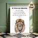 Religious Bible Verse Lion Painting Poster, Soft Watercolor Lion Portrait Poster, Inspirational Spiritual Decor Ideal For Home, Office, Prayer Room_maomaolike.com