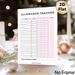 Allowance Tracker Painting Poster, Soft Pink-gray Minimalist Grid Poster, Practical Tool For Tracking Chores And Earned Allowance, Ideal For Home_maomaolike.com