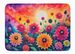 Dahlias In Color Memory Foam Kitchen Mat Machine Washable Anti-Fatigue Mat Cushion Comfort Bath Mat Or Kitchen Rug_maomaolike.com