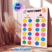 Potty Chart Painting Poster, Cute Cartoon Animal & Vibrant Color Dot Design Poster, Practical Aid For Toilet Training, Ideal For Bathroom_maomaolike.com