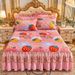 European Princess Lace Quilted Crystal Single Piece Thickened Warm Milk Velvet Bed Cover Bedspread Skirt Style 1.8m_maomaolike.com