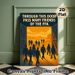 FFA Friends Themed Painting Poster, Warm-toned Vintage Silhouette Farm Door Scene Poster, Highlights FFA Community Bonds, Ideal For Farmhouse, Club_maomaolike.com