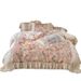 1 French Style Girly Summer Tencel Four-Piece Set 2024 New Silky Naked Sleep Ice Silk Bedding Bed Sheet Quilt_maomaolike.com