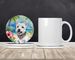 Westie Luau Large Sandstone Coasters Pack Of 4 Absorbent Round Coasters Decor Gifts For Men Or Women, 4 In, Multicolor_maomaolike.com